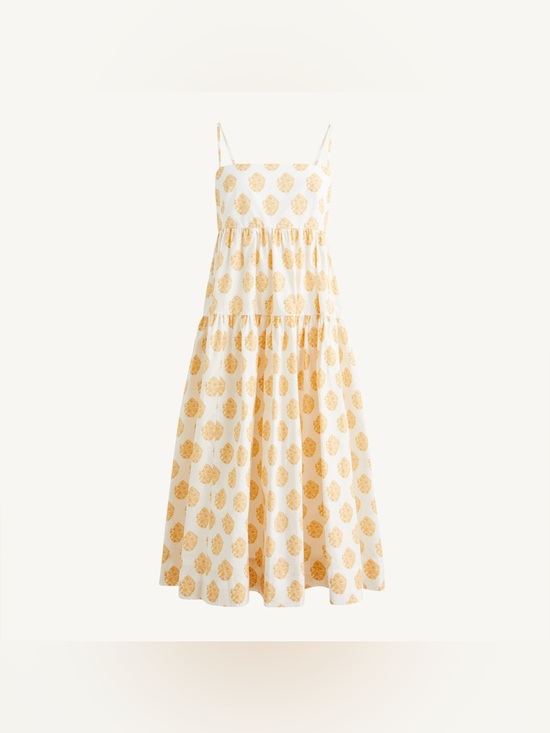 J. Crew Dresses & Skirts - J.crew White Floral Tiered Tie Back Sleeveless Midi Dress Size 4